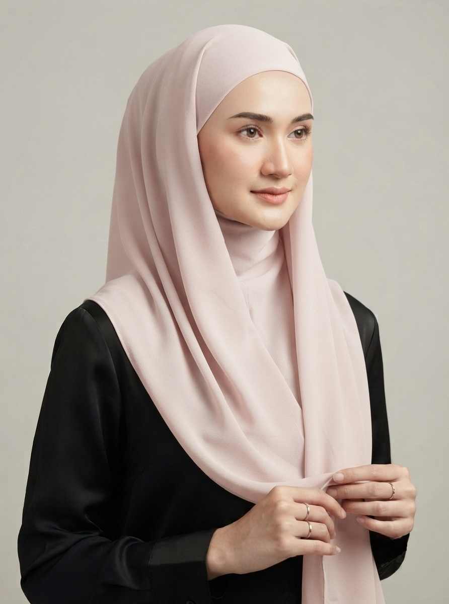Hijab with Attached Tube Cap