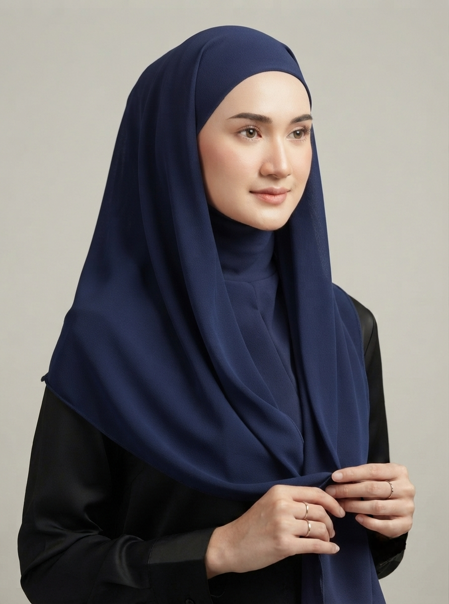 Hijab with Attached Tube Cap