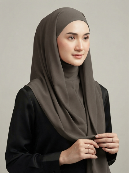 Hijab with Attached Tube Cap