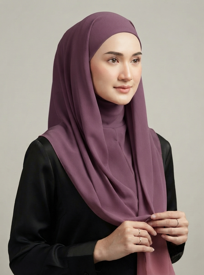 Hijab with Attached Tube Cap