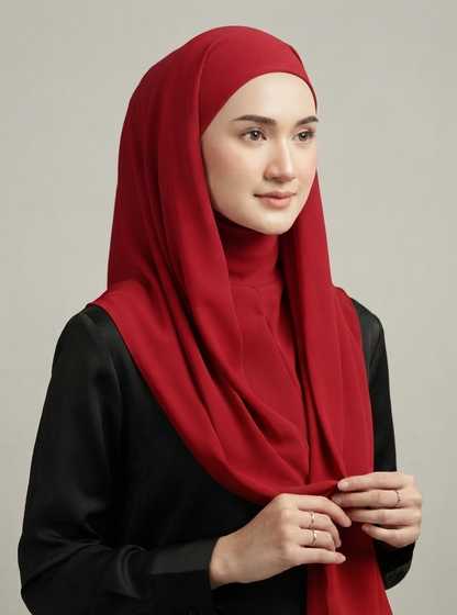 Hijab with Attached Tube Cap