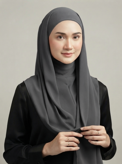 Hijab with Attached Tube Cap